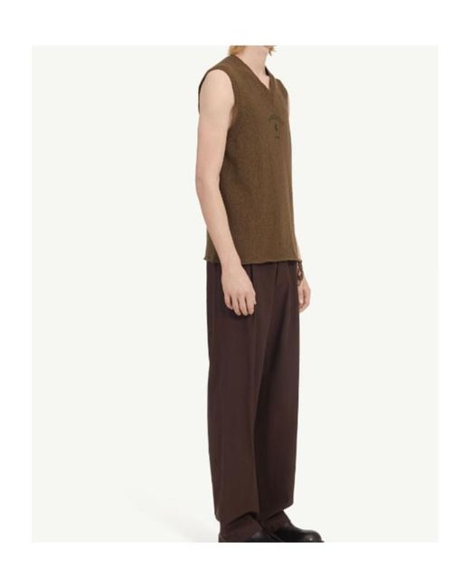 MM6 by Maison Margiela Brown Jumper Vest for men