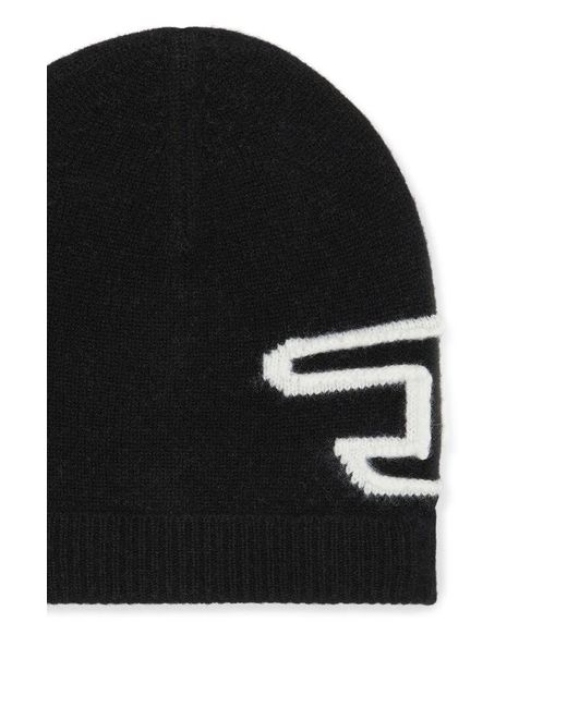 DIESEL Black K-Peel Beanie for men
