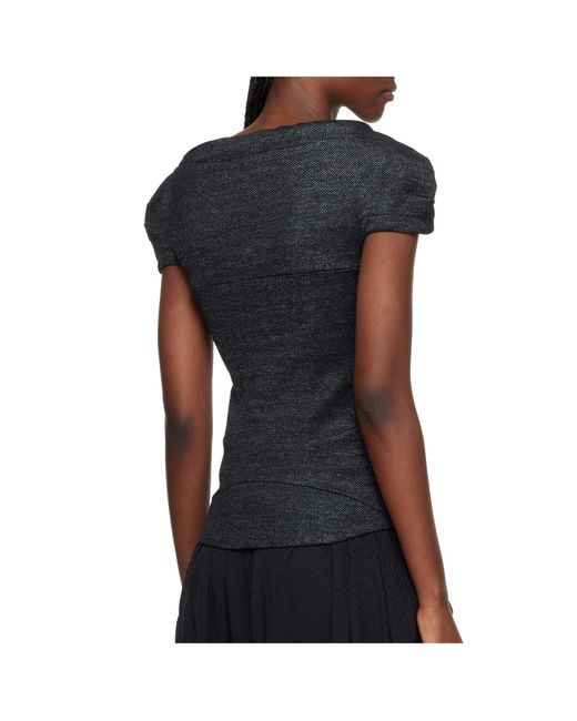 Kiko Kostadinov Black Compass Jersey Blouse