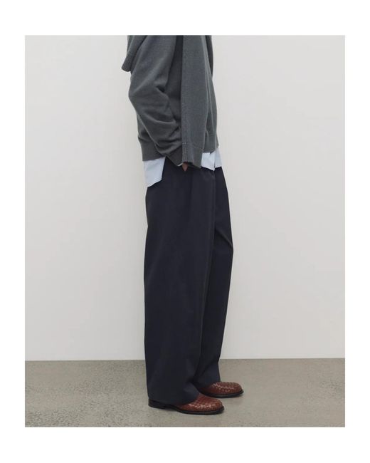 The Row Blue Tibor Regular Fit Pants for men
