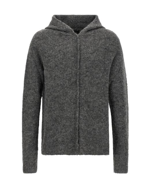 Thom Krom Gray Hooded Sweater for men