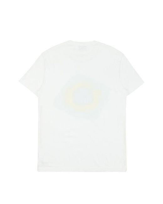 EA7 White Logo Round Neck T-Shirt for men