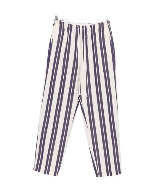 Forte_forte White Striped Trousers