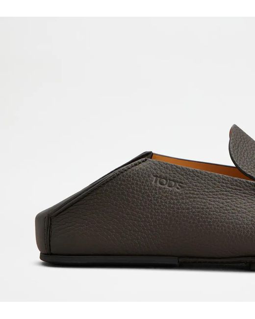 Tod's Black Round-Toe Loafers for men