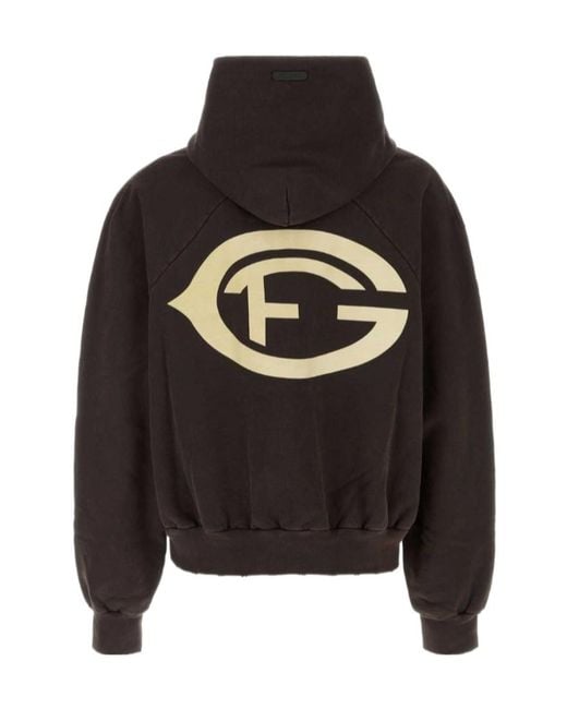 Fear Of God Black F Of G Classic Graphic-Print Hoodie for men