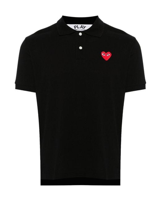 Comme des Garçons Black Short-Sleeved Polo Shirt for men