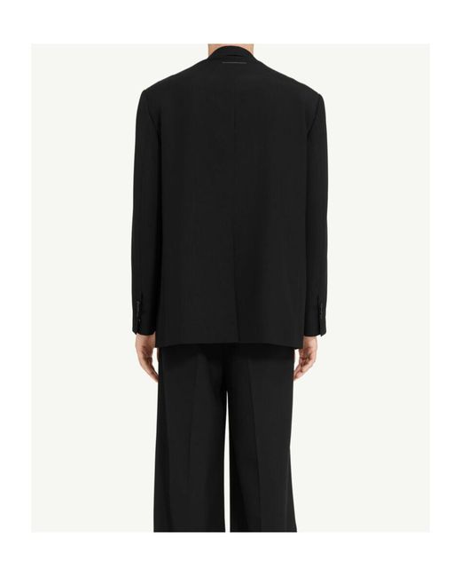 MM6 by Maison Margiela Black Stapled Jacket for men
