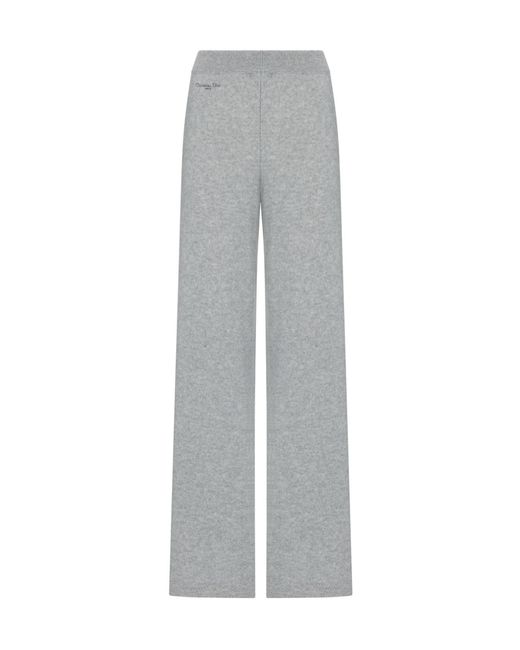 Dior Gray Cashmere Casual Pants