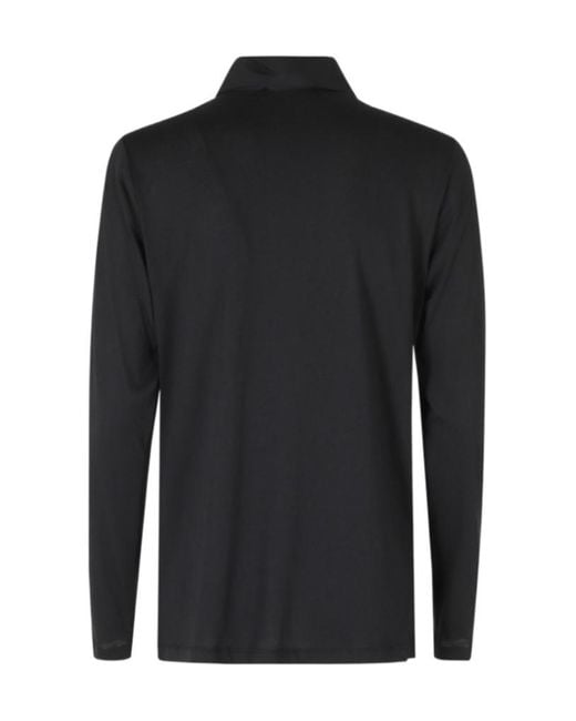 Seventy Black Long-Sleeve Cotton Blend Shirt