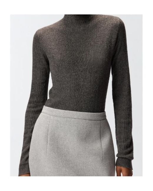 Pinko Black Slim-Fit High-Neck Sweater