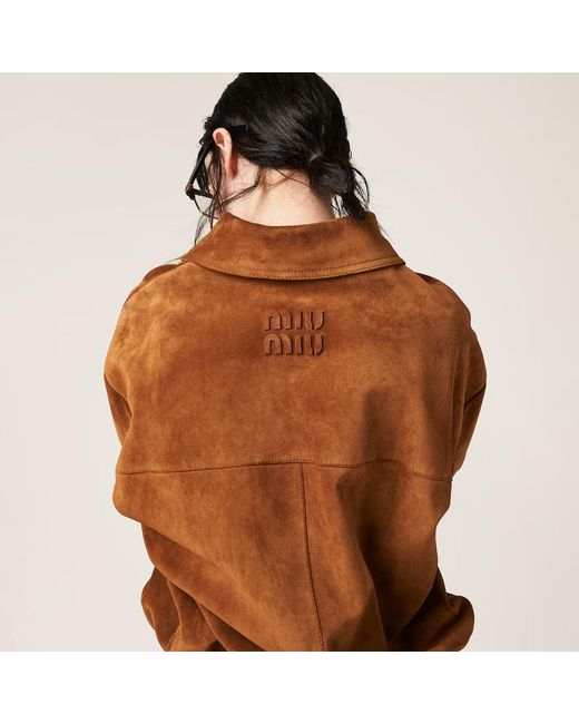 Miu Miu Brown Suede Jacket