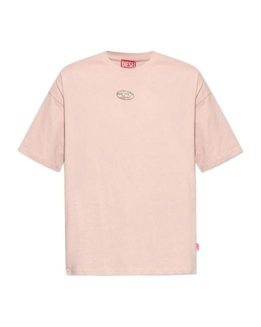 DIESEL Pink T-Boxt-S5 Logo Plaque T-Shirt