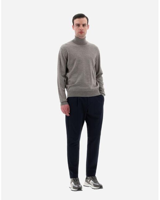 Herno Blue Tapered Leg Drawstring Trousers for men