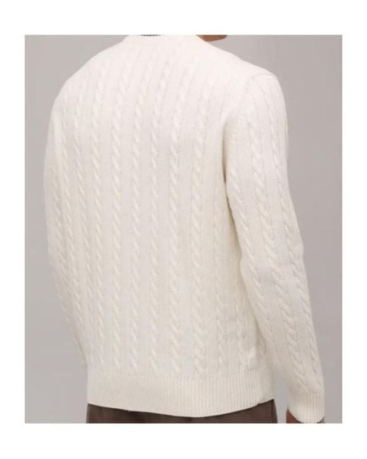 Paul & Shark White Crew Neck Sweater for men