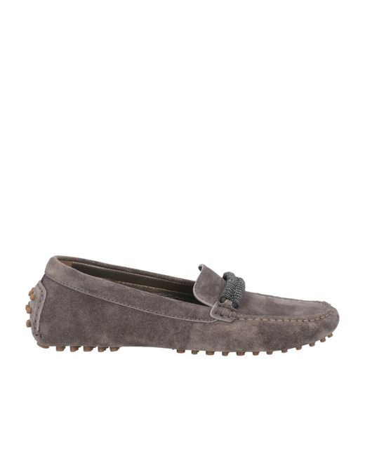 Brunello Cucinelli Gray Fashionable And Simple Loafers