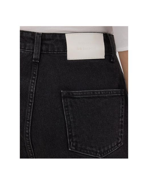Loulou de Saison Black High-Rise Denim Shorts