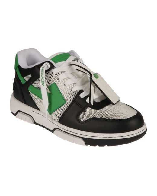 Off-White c/o Virgil Abloh Green Out Of Office Lace-Up Sneakers for men
