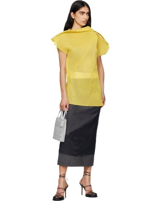Issey Miyake White Prism Plus Geometric Tote Bag