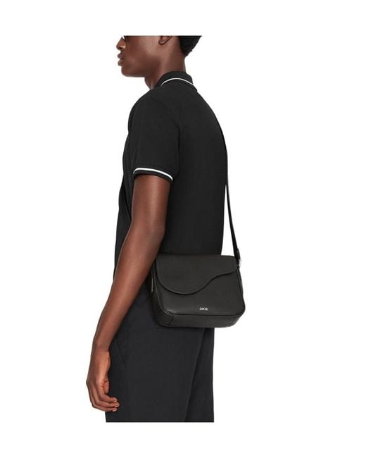 Dior Black Mini Saddle Shoulder Bag for men