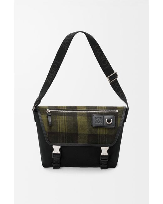 Loewe Black Medium Flap Shoulder Bag for men