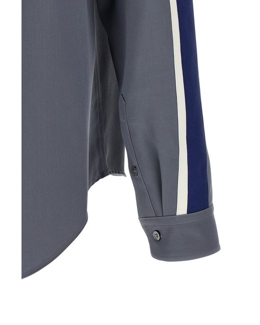 Marni Blue Chest Pocket Long-Sleeved Shirt for men