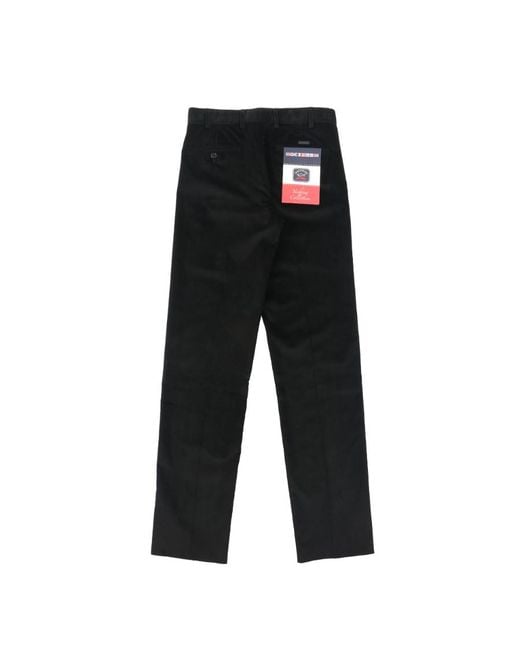 Paul & Shark Black Logo Casual Pants for men