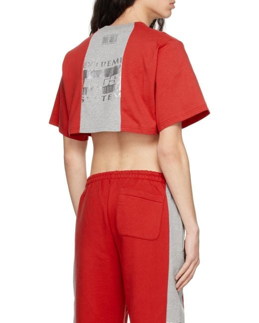 VTMNTS Red Logo Short T-Shirt for men
