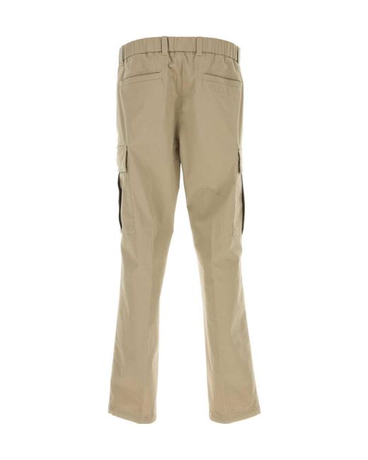 Moncler Natural Logo Patch Cargo Pants for men