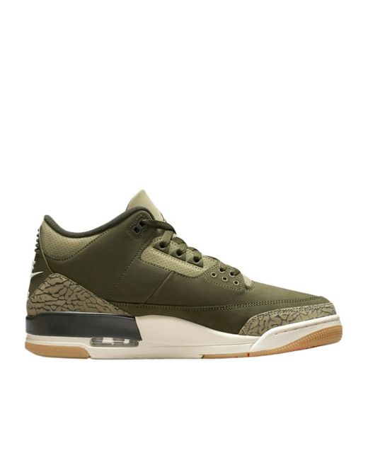 Nike Green Air Jordan 3 Retro Suede Sneaker for men
