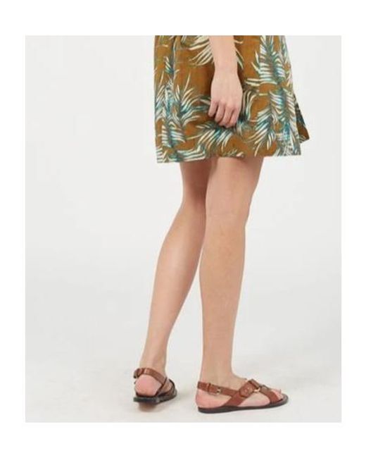 Soeur Brown Round-Headed Flat Sandals