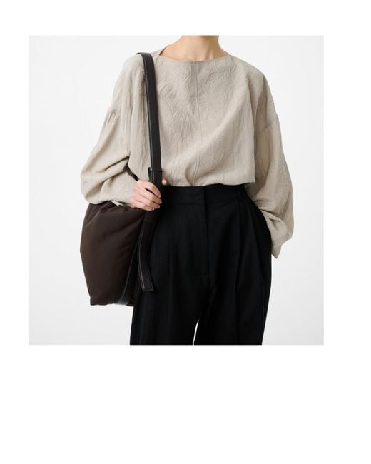 Studio Nicholson Natural Long Sleeve Boxy Top