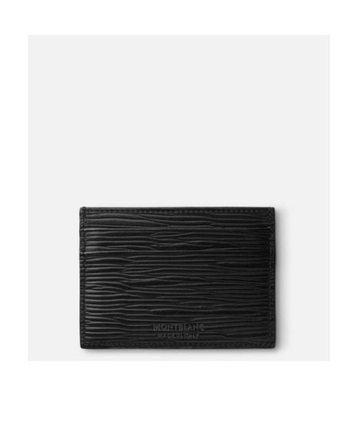 Montblanc Black Meisterstück 4810 Logo Plaque Card Holder for men