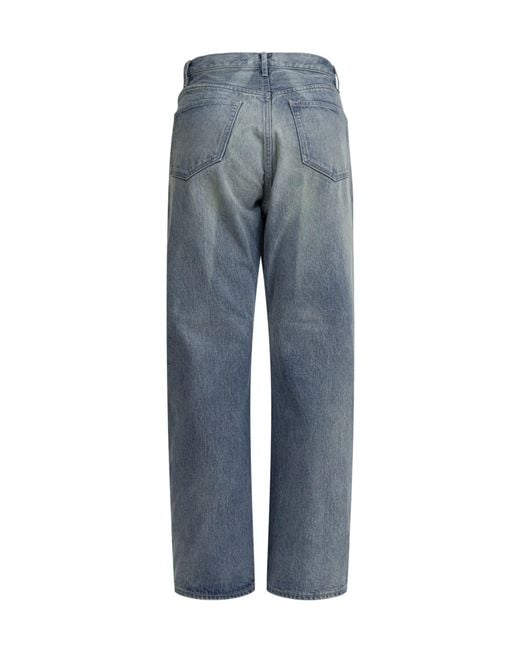 Auralee Blue High Waist Relaxed Jeans