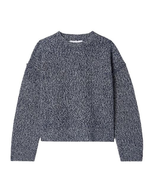 Proenza Schouler Blue Remy Crew Neck Blended Sweater