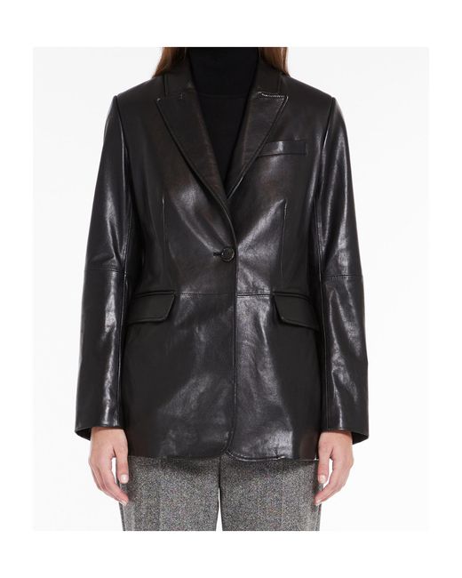 Max Mara Black Single-Breasted Blazer