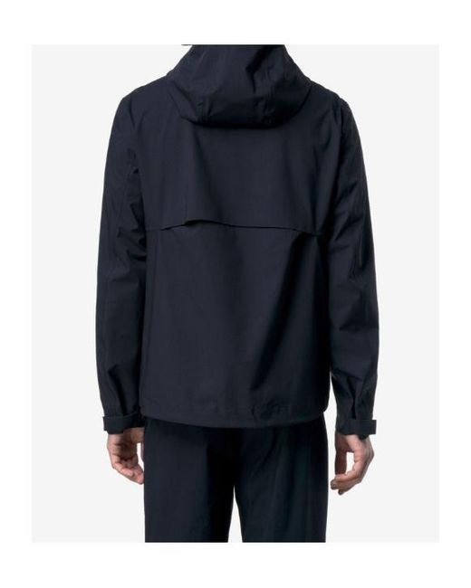 K-Way Blue Stretch Hooded Jacket for men
