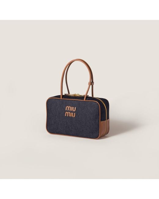 Miu Miu Blue Beau Denim Bag