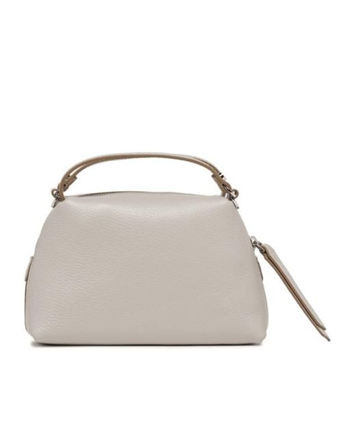 Gianni Chiarini Gray Alifa Logo Shoulder Bag