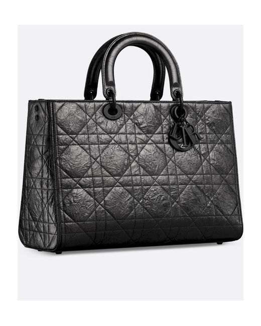 Dior Black Large Lady D-Sire Bag