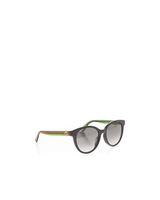 Gucci White Round-Frame Sunglasses