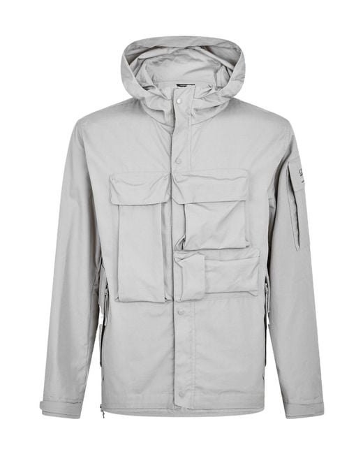 C P Company Gray Multi-Pocket Workwear Jacket for men
