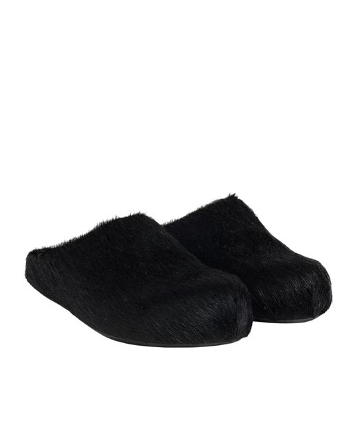 Marni Black Solid Color Mules