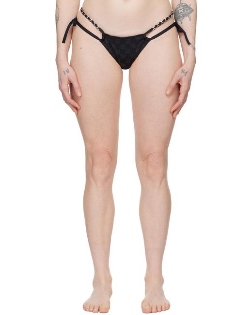 M I S B H V Multicolor Monogram-Pattern Bikini Bottoms
