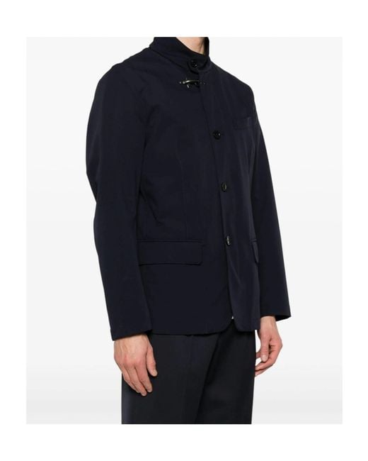 Fay Blue Hook Fastening Jacket for men