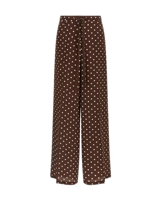 P.A.R.O.S.H. Brown P.A.R.O..H. Sbillo Polka Dot Printed Pants