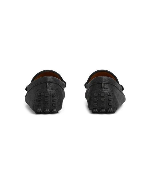Gucci Black Horsebit Detailed Drivers for men