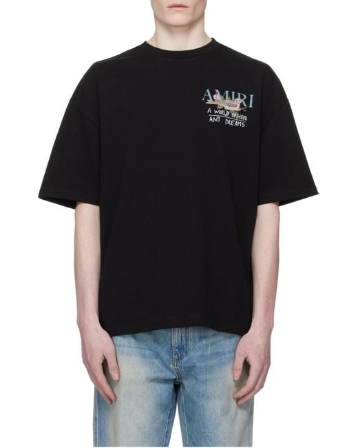 Amiri Black Hope And Dreams Oversized Tee for men