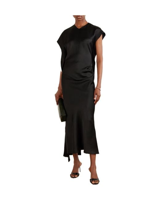 Victoria Beckham Black Victoria Midi Dress