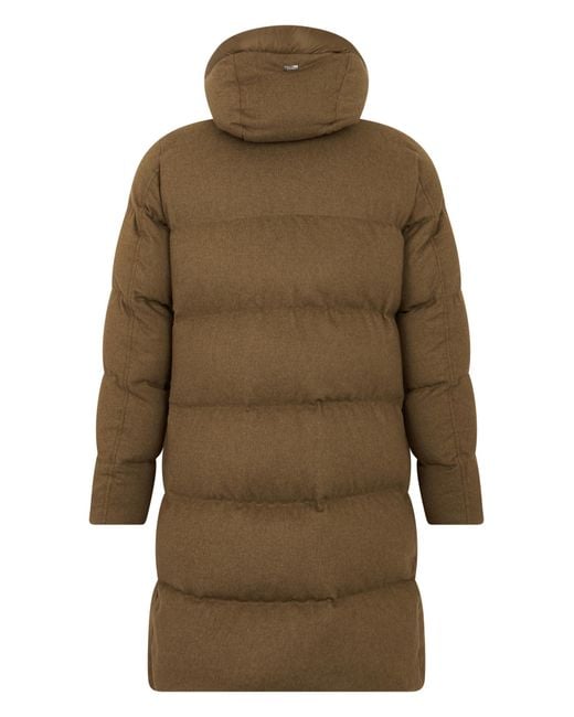 Herno Green Drawstring Hooded Coat for men