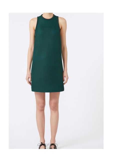 Max Mara Green Didone Mesh Flared Dress